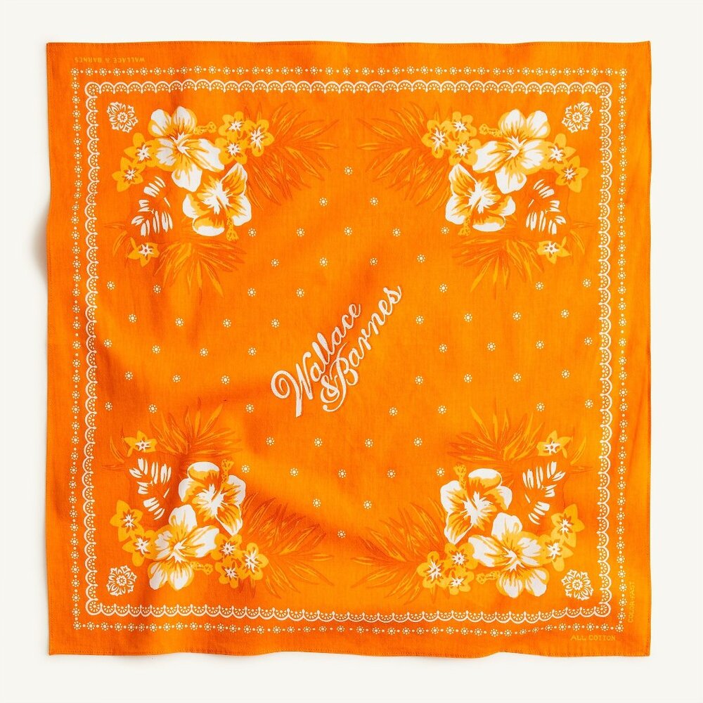 RARE Wallace & Barnes Bandana NEW with tags in Byzantine Orange Jungle
